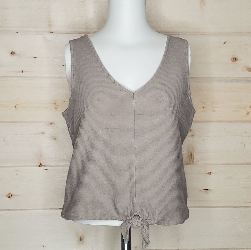 Madewell texture & thread tie front tank size m